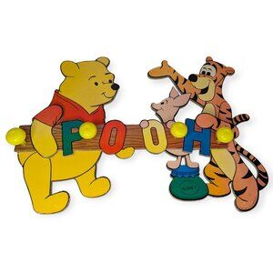 Vintage 1981 Walt Disney Productions Winne the Pooh Wall Hanging w/ Coat Hooks